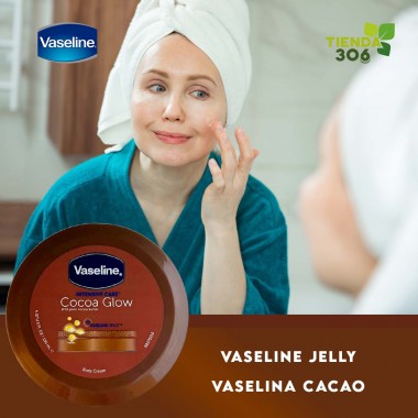Vaseline Jelly Vaselina Cacao Glow Crema Corporal de Cuidado Intensivo 150ml e (5.07 fl oz) C1266 Vaseline