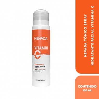 Nevada Tónico Spray Hidratante Facial Vitamina C, 160 ml (5.4 fl. Oz.) C1251 Nevada Natural Products