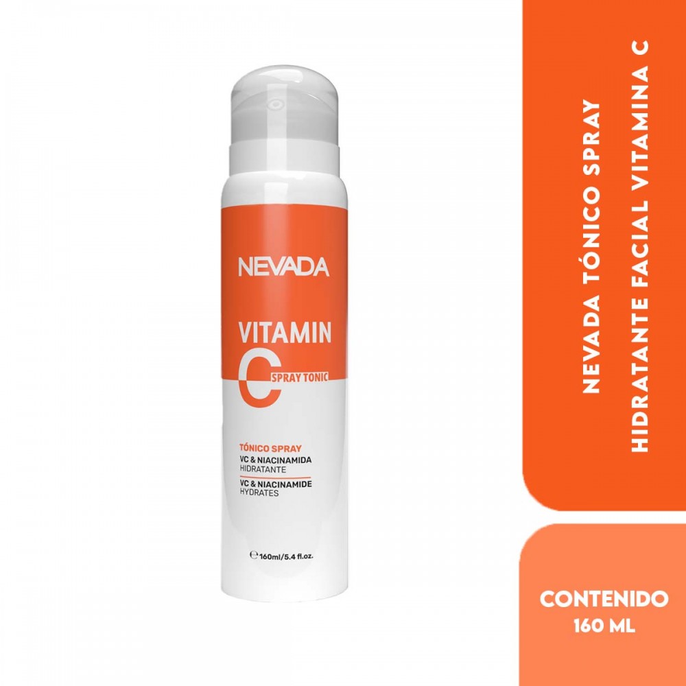 Nevada Tónico Spray Hidratante Facial Vitamina C, 160 ml (5.4 fl. Oz.) C1251 Nevada Natural Products