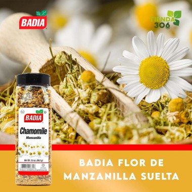 Badia Flor de Manzanilla Suelta Seca - Chamomile Flower Loose Dried 3.5 oz (99.2 g) D1238 BADIA