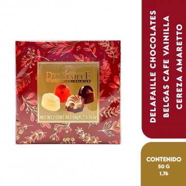 Delafaille Chocolates Belgas Café - Vainilla - Cereza - Amaretto 50g (1.76 oz) D1339 Delafaille