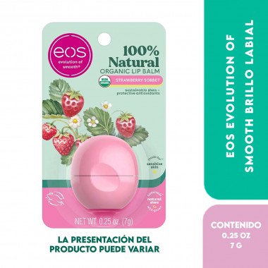 eos evolution of smooth Brillo labial balsamo Strawberry Sorbet 0.25 oz (7g) C1089 eos evolution of smooth