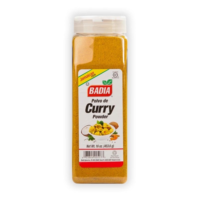 Badia Curry en Polvo Powder Jamaican Style Gluten Free 16 Oz (453.6 G) D1114 BADIA