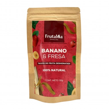 Frutalia Snack Fruta Deshidratada Banano y Fresa – 50g D1360 Frutalia