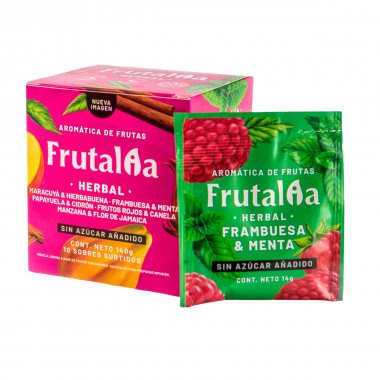 Frutalia Aromática Frutal / Herbal Liquida Sin Azucar (Stevia) - Caja Sabores Surtidos X 10 Sobres - 140g T2152 Frutalia