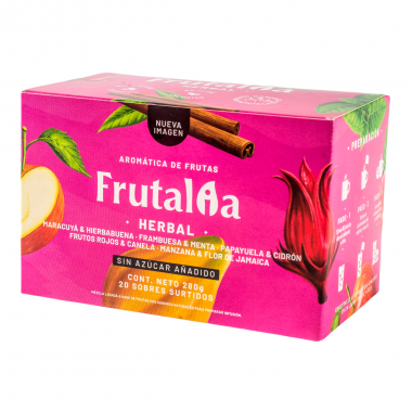 Frutalia Aromática Frutal / Herbal Liquida Sin Azucar (Stevia) - Caja Sabores Surtidos X 20 Sobres - 280g T2153 Frutalia