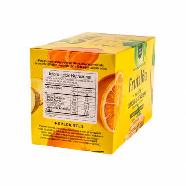Frutalia Aromática Fusión Liquida Limón - Jengibre Sin Azúcar (Stevia) - Caja Sabores Surtidos X 20 Sobres - 280g T2156 Frutalia