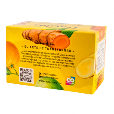 Frutalia Aromática Fusión Liquida Limón - Jengibre Sin Azúcar (Stevia) - Caja Sabores Surtidos X 20 Sobres - 280g T2156 Frutalia