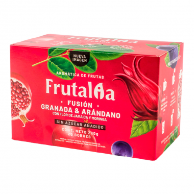 Frutalia Aromática Fusión Frutal - Granada - Arándano sin Azúcar (Stevia) - Caja X 20 Sobres 280g T2159 Frutalia
