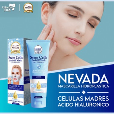 Nevada Mascarilla Hidroplástica de Células Madres con Ácido hialurónico 120g (4.23 oz e) C1224 Nevada Natural Products