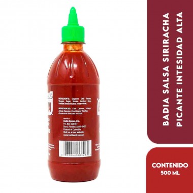 Badia Salsa Sriracha Picante Intensidad Alta 500 ml D1341 BADIA