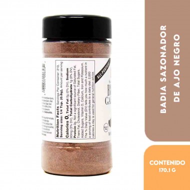 Badia Sazonador de Ajo Negro - Black Garlic Seasoning, 170.1 g (6 oz.) D1328 BADIA