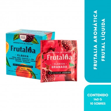 Frutalia Aromática Frutal Líquida Clásica sin Azúcar Stevia Sabores Surtidos 10 Sobres, 140 g T2148 Frutalia