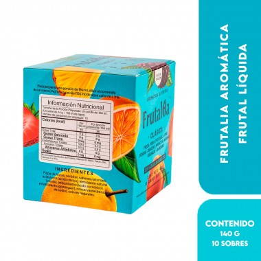 Frutalia Aromática Frutal Líquida Clásica sin Azúcar Stevia Sabores Surtidos 10 Sobres, 140 g T2148 Frutalia