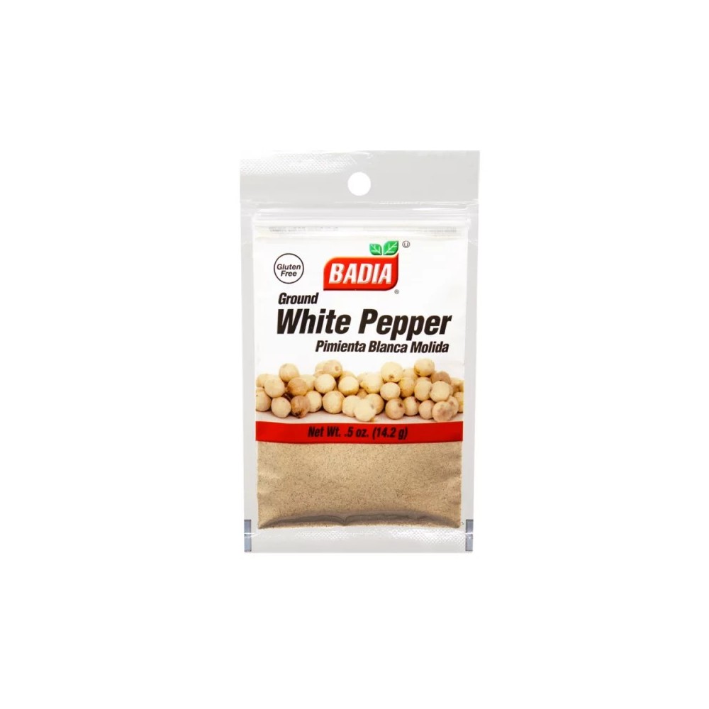 Badia Pimienta Blanca Molida - Ground White Pepper 14.2 g (0.5 o.z) D1348 BADIA