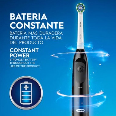 Oral B Kit De 2 Cepillos Dentales Electricos Power Toothbrush Crossaction Con 4 Cabezas Cepillo de Repuesto Y 4 Baterias C130...