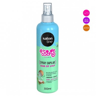 Salon Line Spray Capilar todecacho Agua de Coco - Nutrición Intensa Y Brillo 300 ml C1290 Salon line