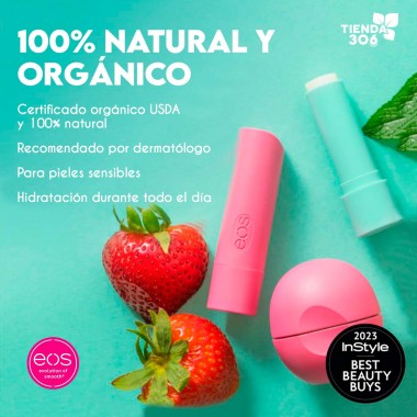 EOS Bálsamo Labial 100% Natural de Manzanilla - Chamomile para Hidratar los Labios Secos 0,14 Oz (4 G) C1308 eos evolution of...