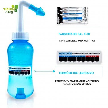 Waterpulse Nasal YT-300 - Botella de Lavado Nasal Y Enjuague 300 ml C1305 Waterpulse