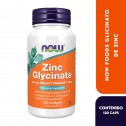 Now Glicinato de Zinc 120 Cápsulas Blandas V3493 Now Nutrition for Optimal Wellness