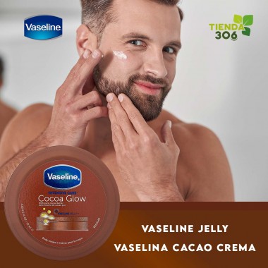 Vaseline Jelly Vaselina Cacao Glow Crema Corporal de Cuidado Intensivo 75ml e (2.53 fl oz) C1275 Vaseline