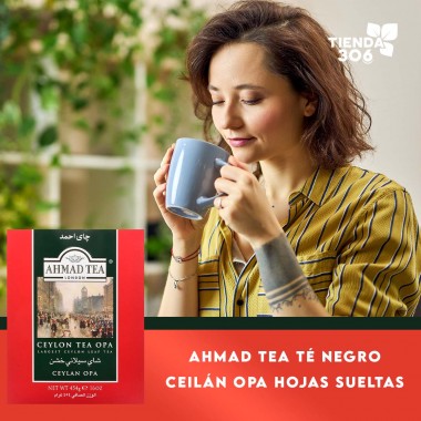 Ahmad Tea Té Negro Ceilán Opa Hojas Sueltas - Black Tea Ceylon Opa Loose Leaf 454 g (16 oz) T2165 Ahmad Tea