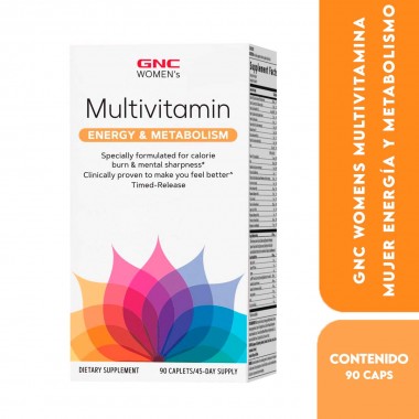GNC Womens Multivitamina Mujer Energía y Metabolismo 90 Cápsulas V3514 GNC