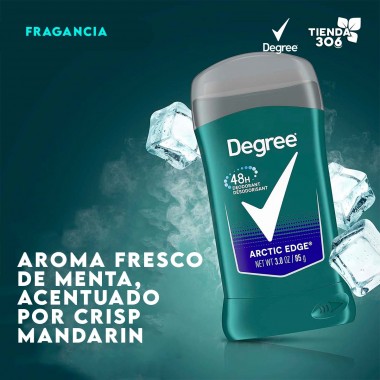 Degree Mens Desodorante Antitranspirante en Gel ARCTIC EDGE Protección 48H 3 oz (85g) C1016 Degree