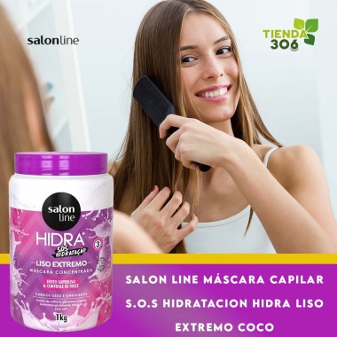 Salon Line Máscara Capilar S.O.S Hidratacion Hidra Liso Extremo Coco 1 Kg C1313 Salon line