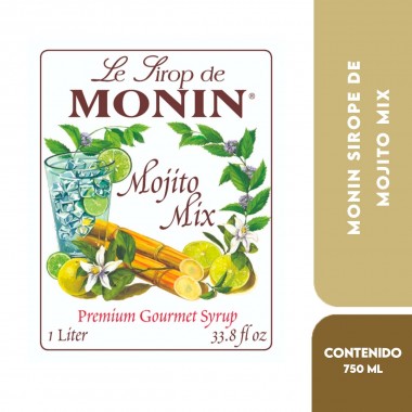 Monin Sirope de Mojito Mix 750 ml (25.4 fl oz) L1019 Monin