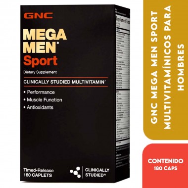 GNC MEGA MEN Sport Multivitamínicos para Hombres 180 Cápsulas V3517 GNC