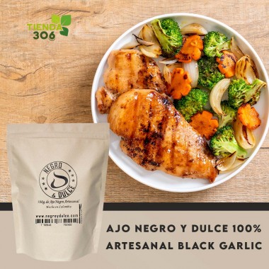 Ajo Negro y Dulce 100% Artesanal Black Garlic 500 g D1147 Negro y Dulce
