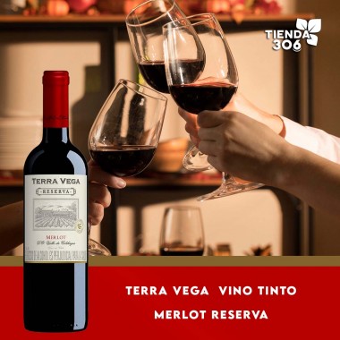 Terra Vega Reserva Vino Tinto Merlot  750 ml L1022 Terra Vega