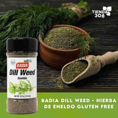 Badia Dill Weed - Hierba de Eneldo Gluten Free 0.5 oz (14.2 g) D1364 BADIA