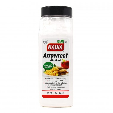 Badia Raíz de Arruruz - Arrowroot para Agregar Crocante a las Comidas - 16 oz (453.6 g) D1372 BADIA