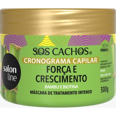 Salon Line S.O.S. Cachos Cronograma Capilar Fuerza Y Crecimiento 300 g C1334 Salon line