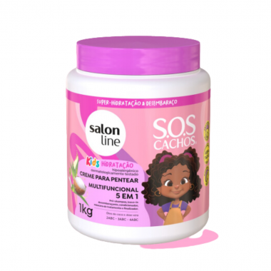 Salon Line S.O.S. Cachos Kids Crema para Peinar 5 en 1 Hidratación 1 Kg C1320