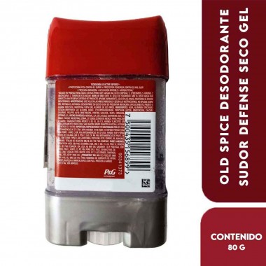 Old Spice Desodorante Sudor Defense Seco Gel Transparente Antitraspirante Protección Invisible 80 g C1344 Old Spice
