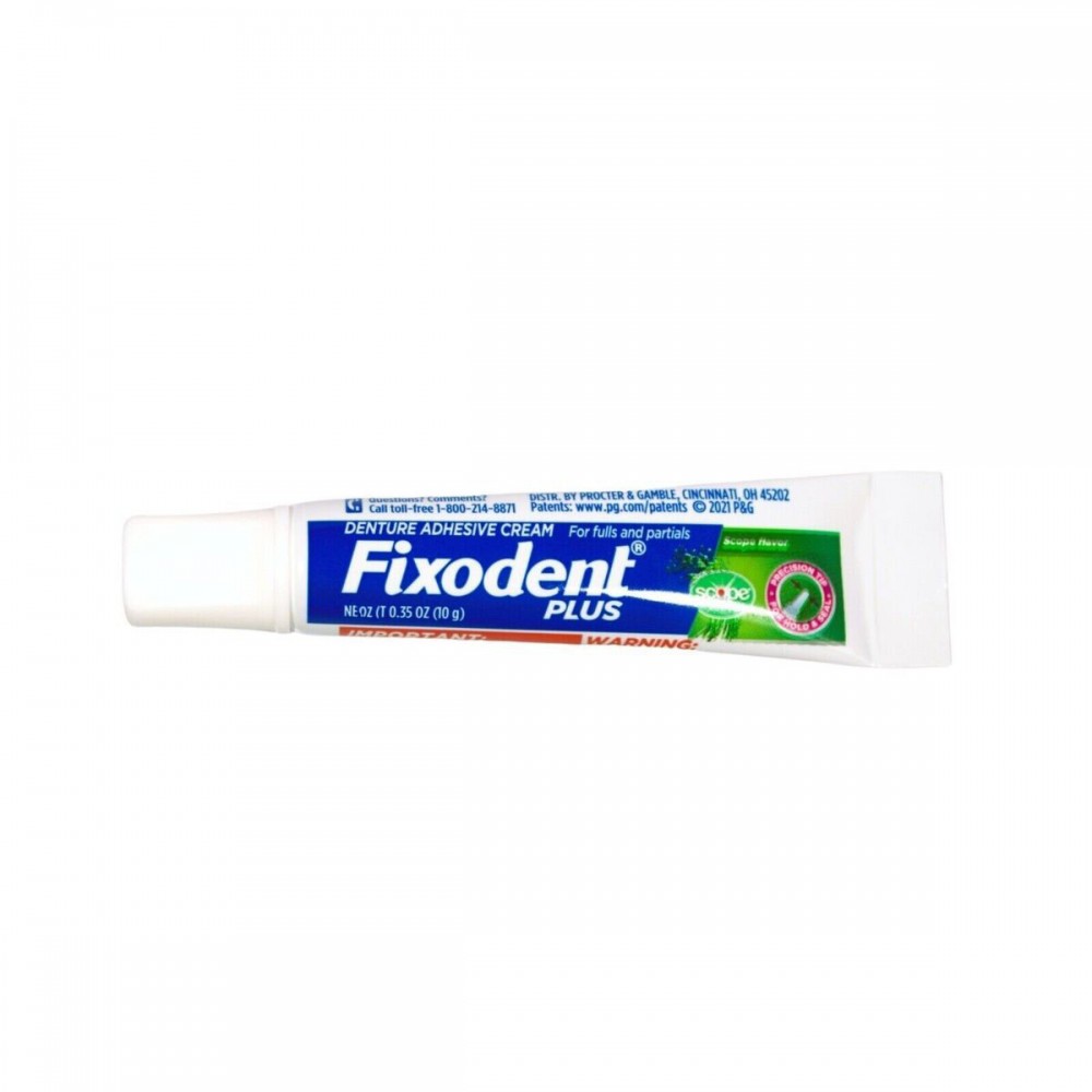 Fixodent Crema Adhesiva para Dentaduras Postizas Plus Precision Hold & Seal 0.35 oz (10g) C1049 FIXODENT