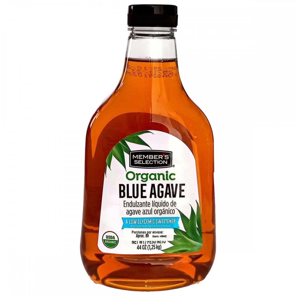 Member's Selection Néctar de Agave Azul Orgánico - Organic Blue Agave A Low Glycemic Sweetener USDA ORGANIC 44 oz (1.25 kg) D...