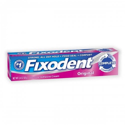 Crema Adhesiva Para Dentaduras Postizas Fixodent Original 2.4 oz (68 g) C1073 FIXODENT