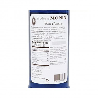 Monin Sirope de Blue Curacao 750 ml (25.4 fl oz) L1068 Monin