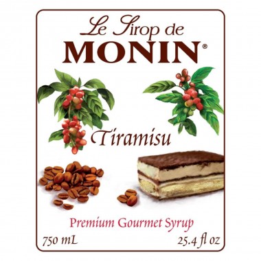 Monin Sirope de Tiramisu 750 ml (25.4 fl oz) L1073 Monin
