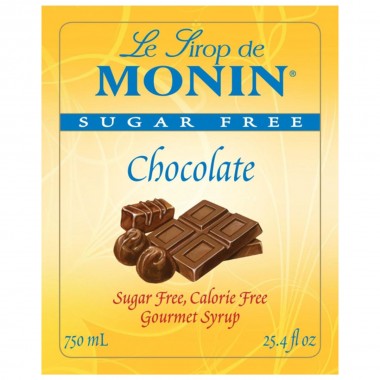 Monin Sirope de Chocolate Sugar Free 750 ml (25.4 fl oz) L1077 Monin