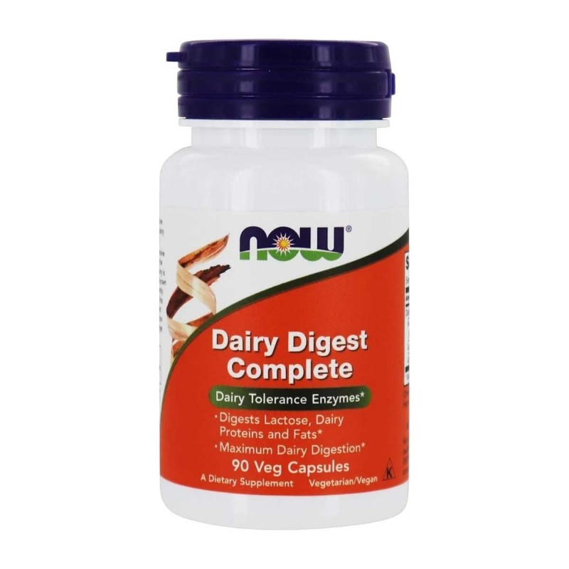 Now Dairy Digest Complete 90 Cápsulas V3049 Now Nutrition for Optimal Wellness