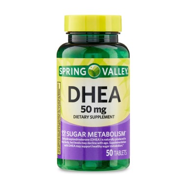 Spring Valley Tabletas DHEA Mejora al Metabolismo del Azucar 50 mg - 50 Tabletas V3533 SPRING VALLEY