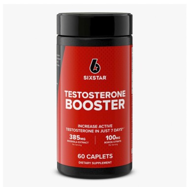 Six Star Pro Nutrition Testosterone Booster for Men 386 mg de Extracto de Rhodiola + 100 mg Citrato de Boron 60 Cápsulas V343...