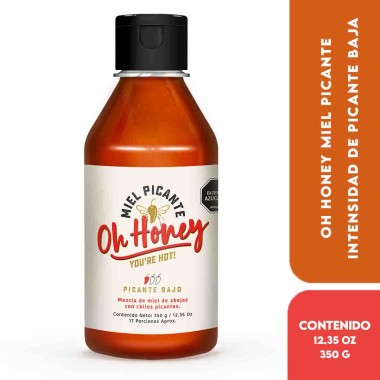 Oh Honey Miel Picante Intensidad de Picante Baja - You're Hot - 12.35 oz (350 g) D1378 Oh Honey