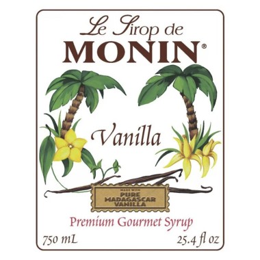 Monin Sirope de Vainilla 750 ml (25.4 fl oz) L1094 Monin