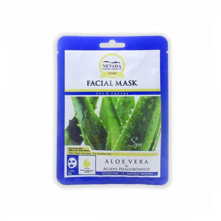 Nevada Velo Facial de Aloe Vera y Ácido Hialurónico Caja 10 Unidades x 30 g C1075 Nevada Natural Products